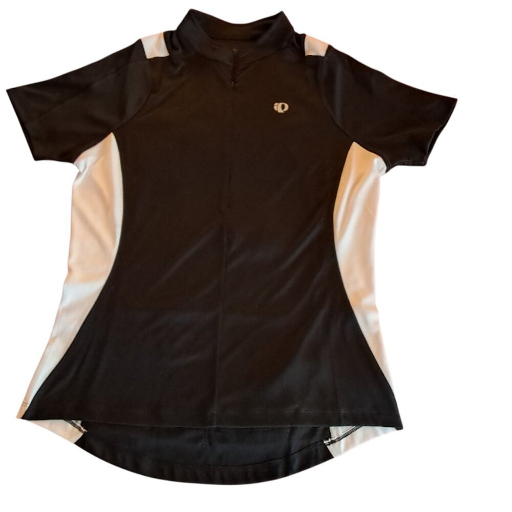 Pearl Izumi Ride Womens, XL, Half-Zip Cycling, Short Sleeve, Black & White